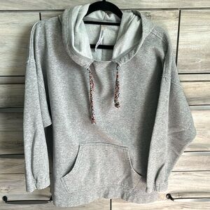 Free People heathered Gray hoodie